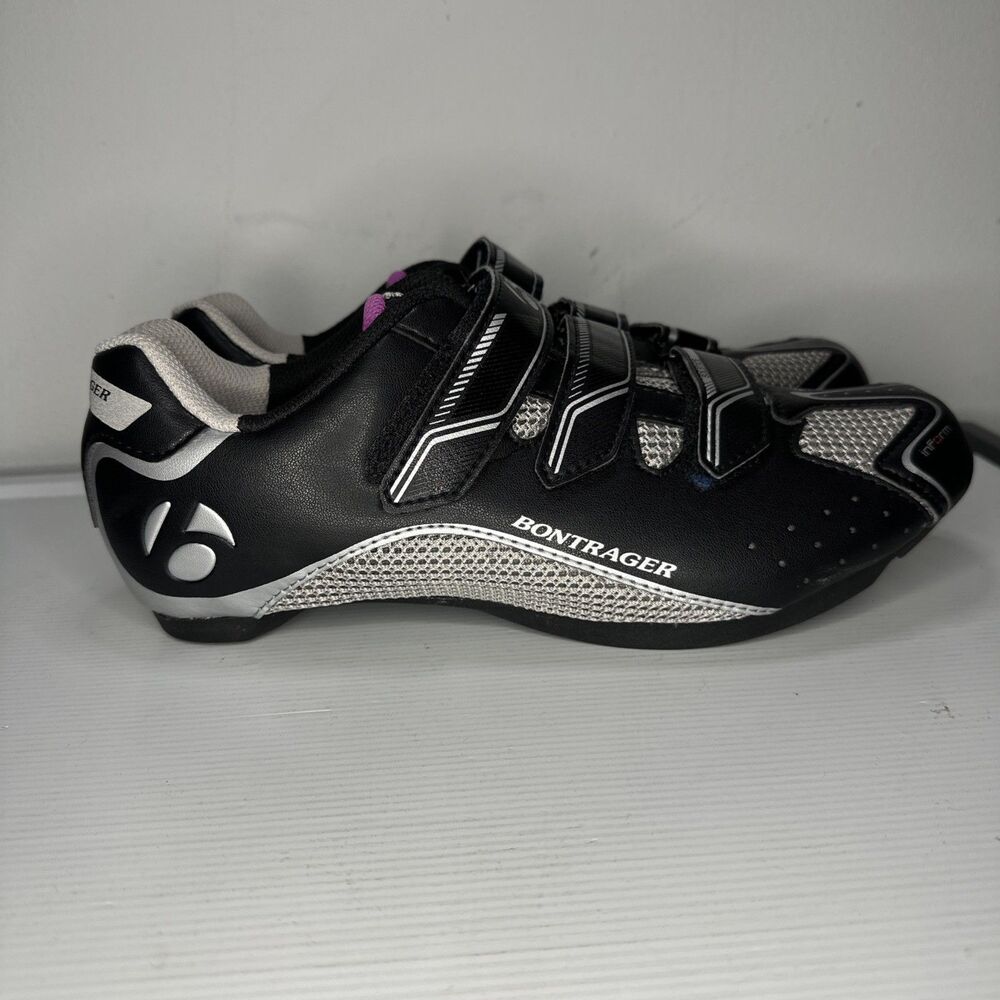 Bontrager Race Road Cycling Shoes Black Grey Purple Women 10.5